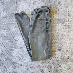 Zara High Waisted Straight Jeans, Size 6